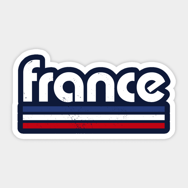 Retro France Football // Vintage Grunge French Pride Word Art Sticker by Now Boarding